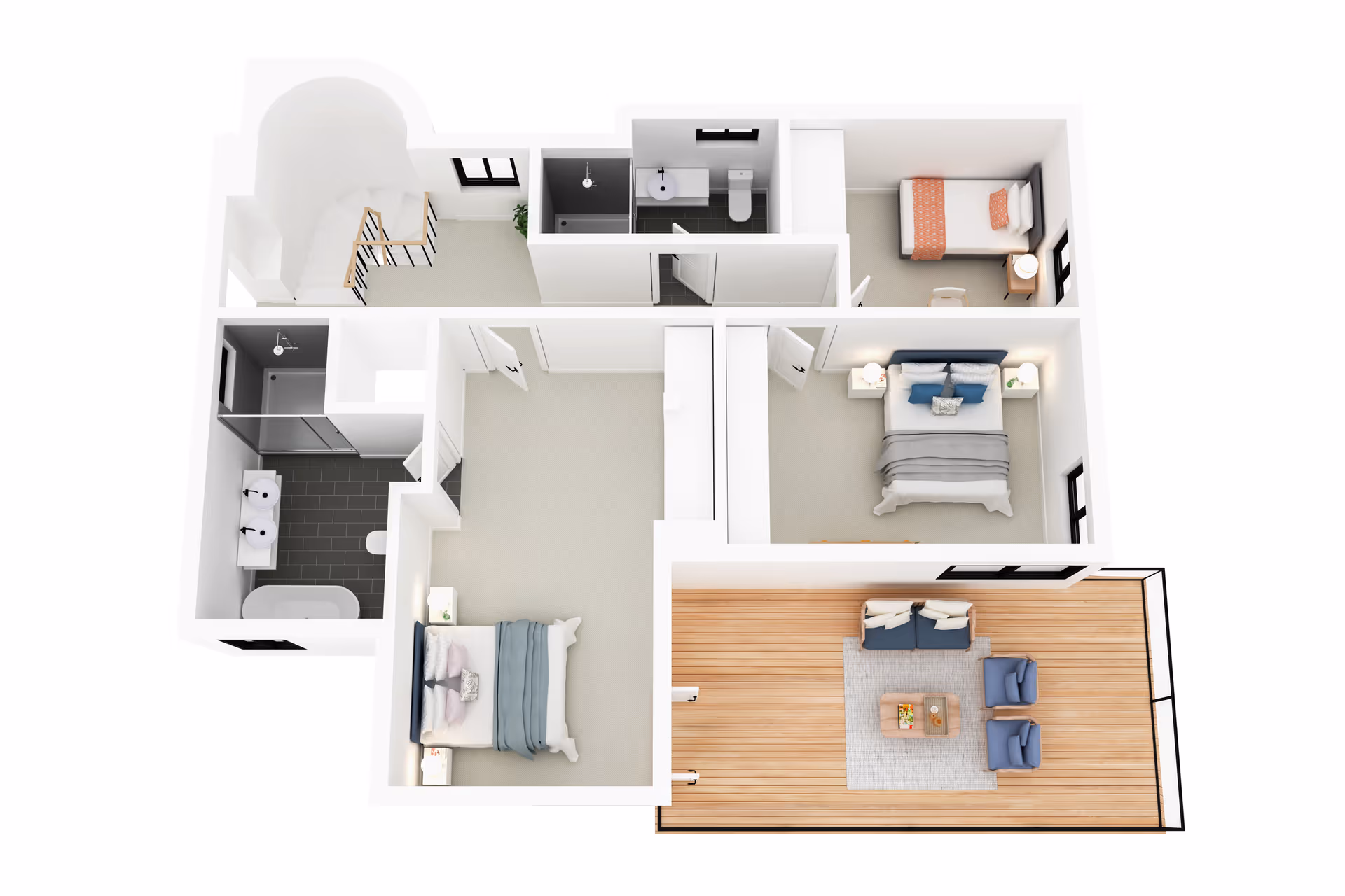 Site plan integration with floor plan