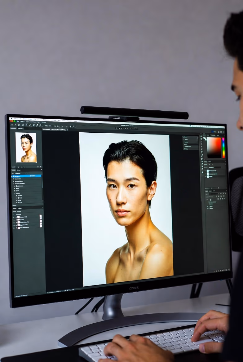 Natural-looking edited headshots