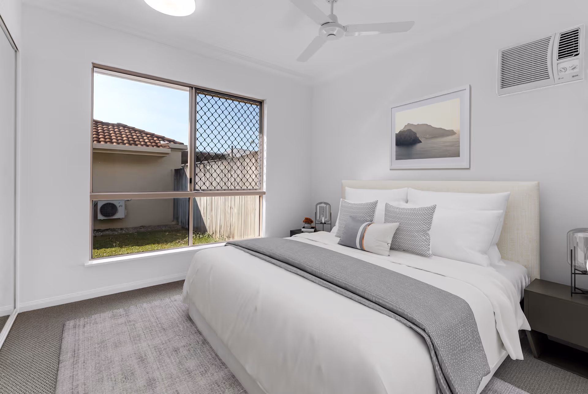Living area virtual staging highlighting